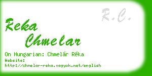 reka chmelar business card